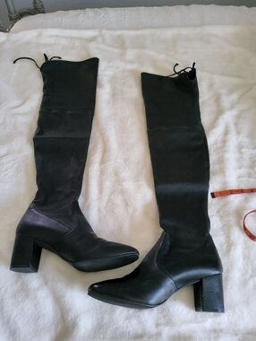 STUART WEITZMAN Black Over-the-Knee Boots